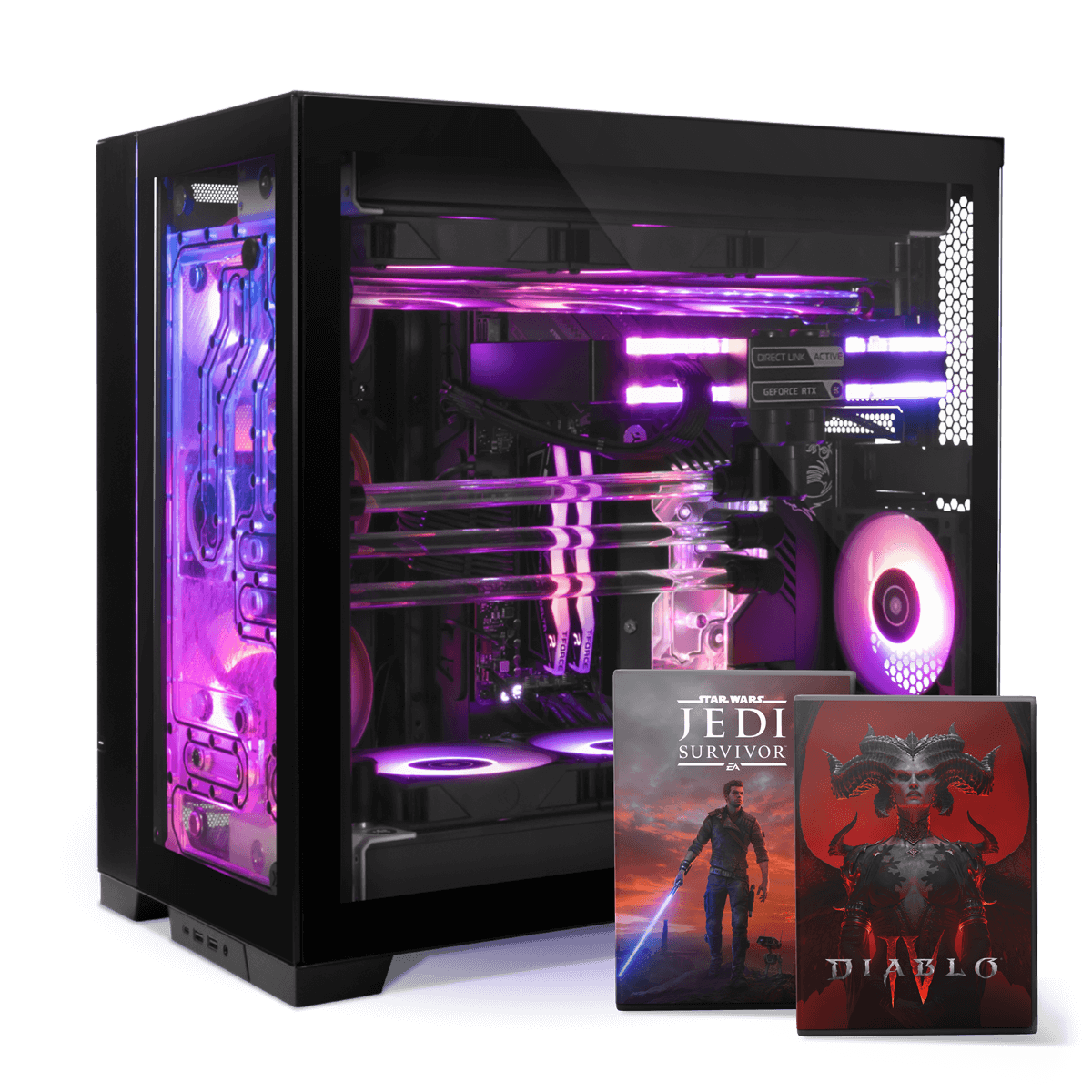 NVIDIA RTX 4090 7950X3D WaterCooled Gaming PC EK Quantum Fluidgaming